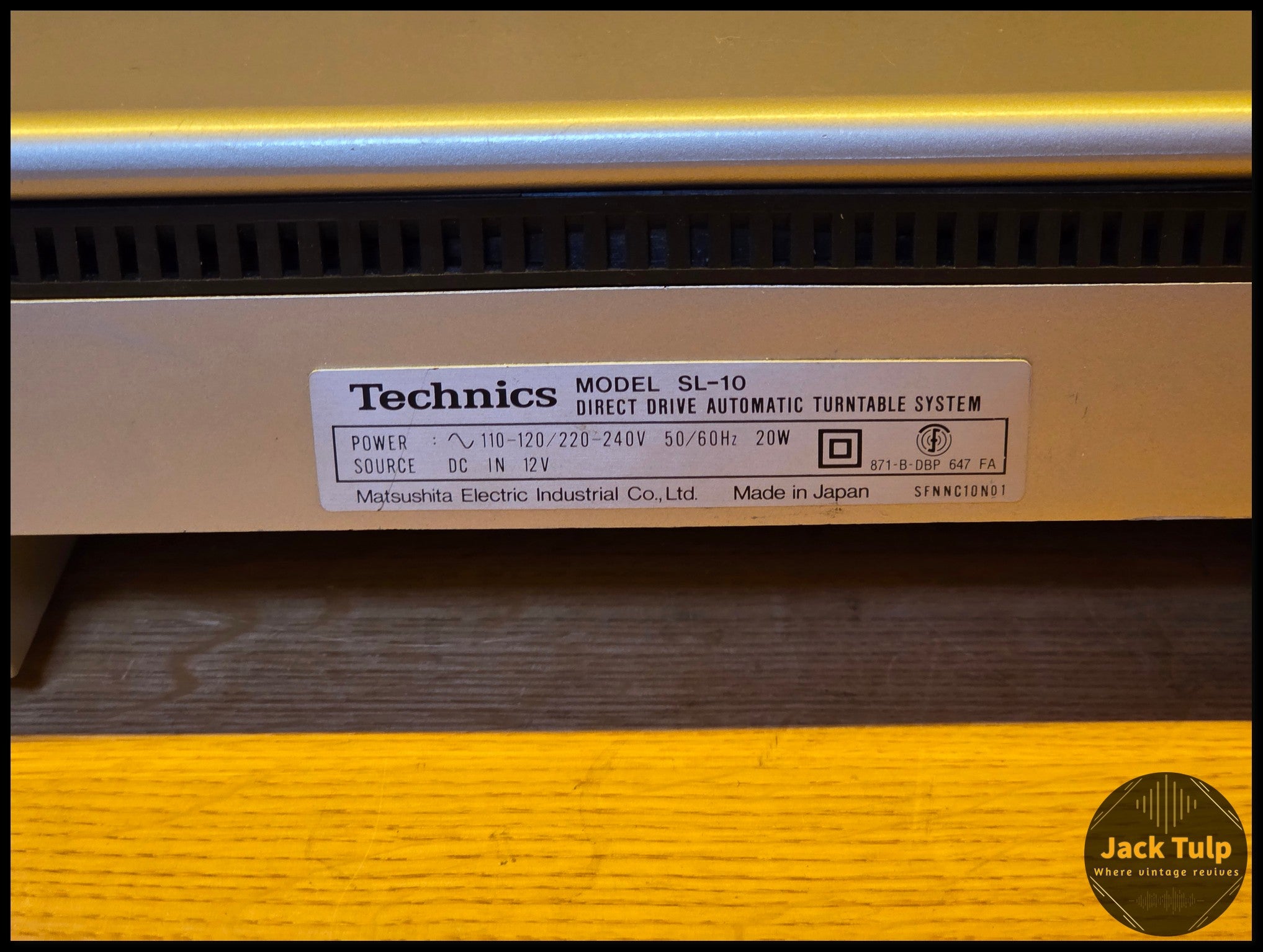 Sl10 System Technics SL-10 – Jack Tulp