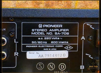 Pioneer SA-708 gerestaureerd